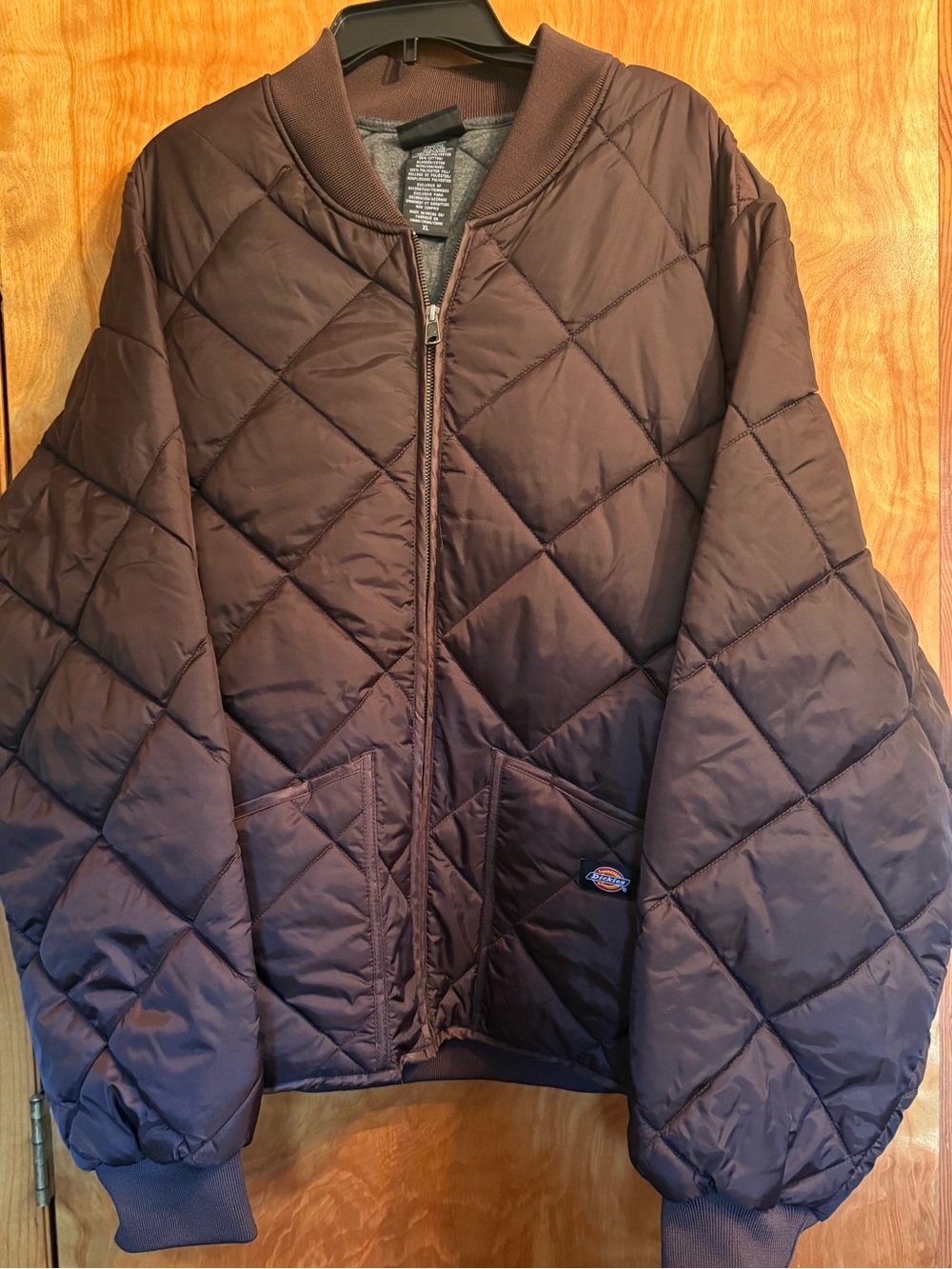 Dickies Quilted Bomber Jacket in Brown Men’s XL